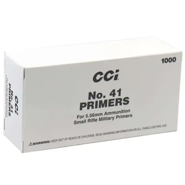 CCI PRIMER NO.41 5.56mm NATO 100 RD/BX 10BX/BRICK 50 BX/CS