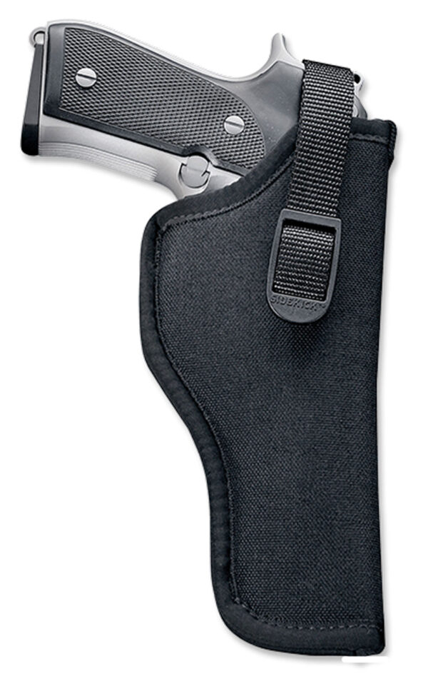 Uncle Mike's 81121 Sidekick Hip Holster OWB, Size 12, Black Nylon, Compatible w/Glock 26/27, Belt Clip Mount, Right Hand