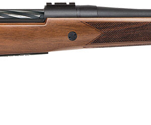 Mossberg 27841 Patriot  Full Size 22-250 Rem 5+1 22" Matte Blued Fluted Barrel, Drilled & Tapped Matte Blued Stainless Steel Receiver, Walnut Fixed Stock, Right Hand
