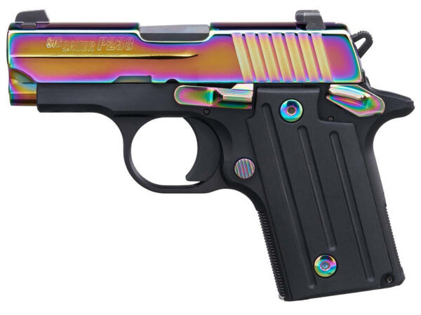 SIG P238 380ACP RAINBOW TITANIUM 2.7 SAO 6RD
