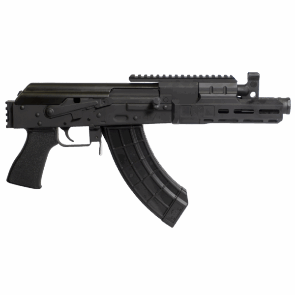 Century Arms Draco Tactical Pistol - Black | 7.62X39 | 7.5" | 30RD Mag | Linear Compensator | Integrated Picatinny Rail