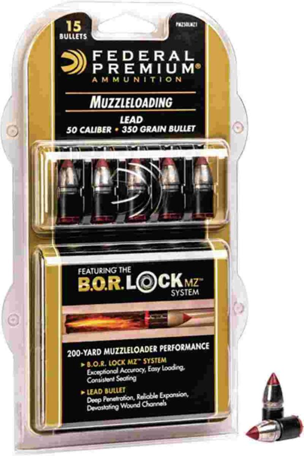 Federal Lead Tipped Muzzleloader Bullet .50 350gr 15/ct