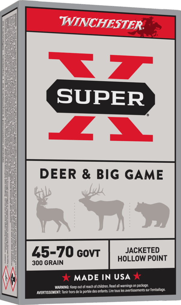 WINCHESTER SUPER-X 45-70GVT 300GR JHP 20RD BX 200RD CASE
