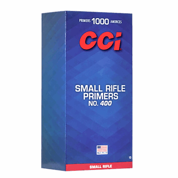 CCI 400 STD SMALL RIFLE PRIMER 100 RD/BX 10BX/BRICK 50 BX/CS