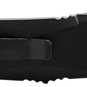 Templar Knife MBR131 Gen II  Slim 3.50" OTF Dagger Plain Black Oxide Stonewashed 440C SS Blade, 5.05" Black Aluminum//Rubber Handle, Glass Breaker
