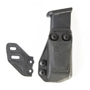 Blackhawk 416A03BK Stache Mag Carrier IWB Single Stack Belt Clip Mount Fits Belts 1.50" Wide Black Polymer Ambidextrous