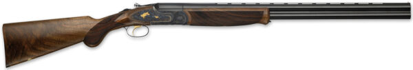 F.A.I.R. FRJBPRTG2828 Jubilee Prestige Tartargua Gold Full Size 28 Gauge Break Open 2.75" 2rd 28" Blued Over/Under Barrel, Gold Engraving Aluminum Receiver, Fixed Walnut Stock, Ambidextrous