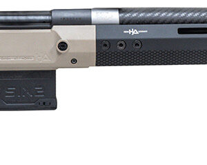 Howa HHERA308TAN M1500 Hera 308 Win 5+1 22" Threaded Barrel, Black Rec, Tan & Black Hera H7 Chassis Stock