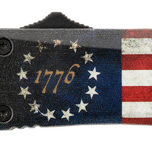 Templar Knife SBRF431 Gen II Betsy Ross Flag Small 2.75" OTF Dagger Part Serrated 440C SS Blade, 4.25" Betsy Ross Flag Aluminum Handle, Glass Breaker
