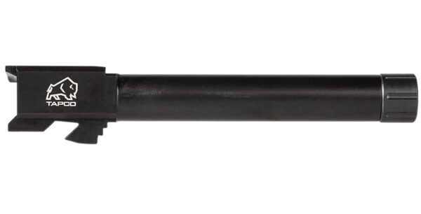 Tapco TAP22018  Threaded Barrel 9mm Fits Glock 22 Gen3-4 Drop In Black Nitride Stainless Steel
