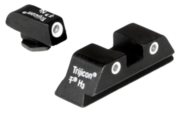 Trijicon 600227 Bright & Tough Night Sights  Green/Tritium White Outline Front Sight-Green/Tritium White Outline Rear Sight Glock 20/21 Large Frame