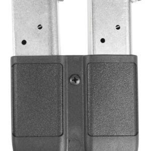 Blackhawk 410510PBK Double Mag Case  Black Polymer Belt Clip Compatible w/ Single Stack 9mm/10mm/40/45/357