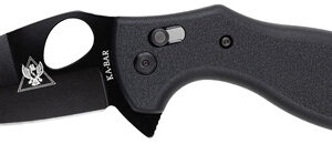 TDI FLIPPER FOLDER - BLACK, SPEAR POINT, PLAIN EDGE, 3" BLADE