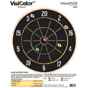 VISICOLOR HIGH-VISIBILITY PAPER TARGETS - DARTBOARD, 10/PK