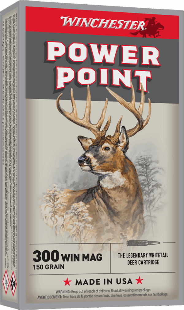WINCHESTER SUPER X POWER POINT 300WIN MG 150GR 20RD BX 200RD CASE