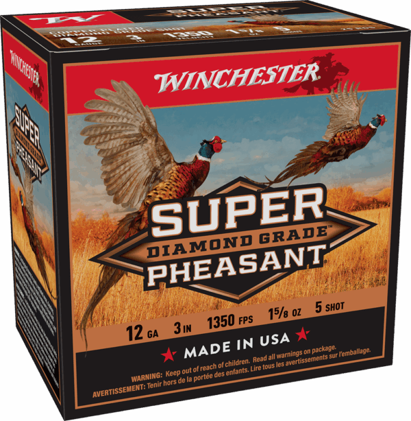 WINCHESTER SUPER PHEASANT DIAMOND GRADE 12 GA 3" #5  1-5/8 OZ 25 RD/BX 10 BX/CS