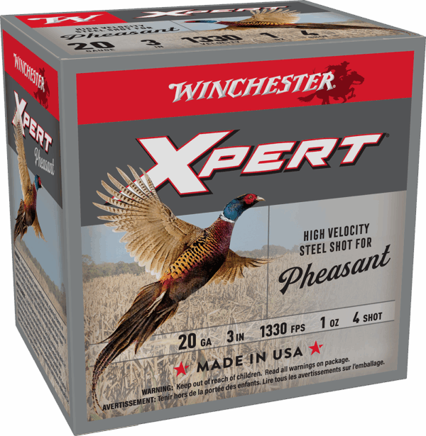 WINCHESTER XPERT PHEASANT 20 GA 3" #4 STEEL 1 OZ LEAD FREE 25 RD/BX 10 BX/CS