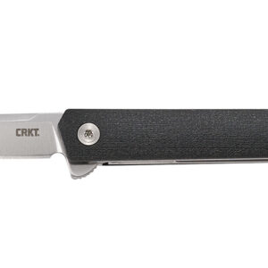CRKT 7097 CEO  3.35" Folding Plain Satin AUS-8A SS Blade/ Black GRN Handle Includes Pocket Clip