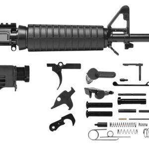 Del-Ton Inc RKT101 Heavy Carbine Rifle Kit  5.56x45mm NATO 16" Chrome Moly Vanadium Barrel 7075-T6 Anodized Aluminum Rec with A2 Flash Hider