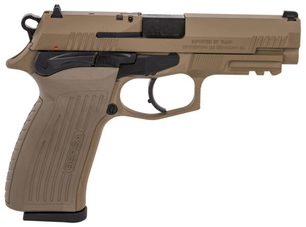 Bersa TPR9FDE TPR  Sports South Exclusive Full Size Frame 9mm Luger 17+1, 4.30" Black Steel Barrel, Flat Dark Earth Serrated Steel Slide  & Aluminum Frame w/Picatinny Rail, Ambidextrous