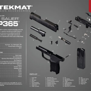 TekMat TEKR20SIGP365  Ultra 20 Cleaning Mat Multi-Color Rubber 15"x20" Sig P365 Parts Diagram