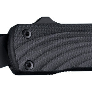 Hogue  Counterstrike  3.35" OTF Drop Point Plain Black PVD CPM 20V SS Blade, Aluminum/G10 Aluminum Handle