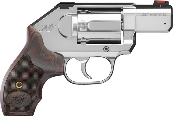Kimber Mfg, Inc 3400009CA K6S DCR *CA Compliant DAO 357 Mag 6 Shot 2" Satin Silver Stainless Steel Barrel & Cylinder, Satin Silver Stainless Steel Frame, Laminated Wood Grip, Concealed Hammer