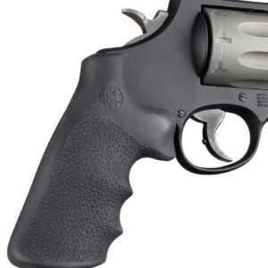 Hogue 19022  Conversion Grip Pistol Grip w/ Finger Grooves Black Overmolded Rubber Fits S&W K/L/N/X/Z Frame