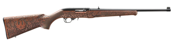Ruger 31237 10/22 Sporter Collector's Series 22 LR 10+1 18.50" Satin Black Barrel, Black Drilled & Tapped Receiver, Engraved Altamont American Walnut Fixed Stock