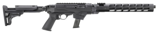 RUG PC CARBINE 9MM 16 FOLDING STOCK BLK 17RD