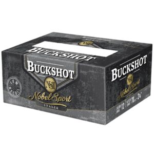 Noble Sport Buckshot Law Enforcement Shotshells 12ga 2-3/4" 9 pellet 1200 fps #00 250/ct Case (25-10/ct Boxes)