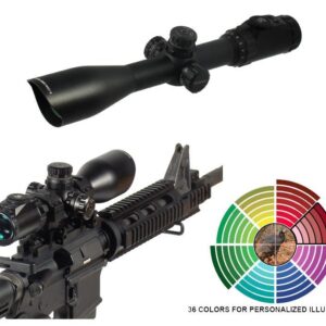 Leapers UTG AccuShot SWAT IE Rifle Scope - 3-12x44mm AO 36-Color Mil-Dot Reticle 34-8.4' FOV 3.3-2.8" ER Matte