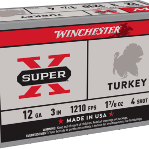 WINCHESTER SUPER X TURKEY 12GA 3" 1-7/8OZ #4 1210FPS 10RDS BX 100RD CASE