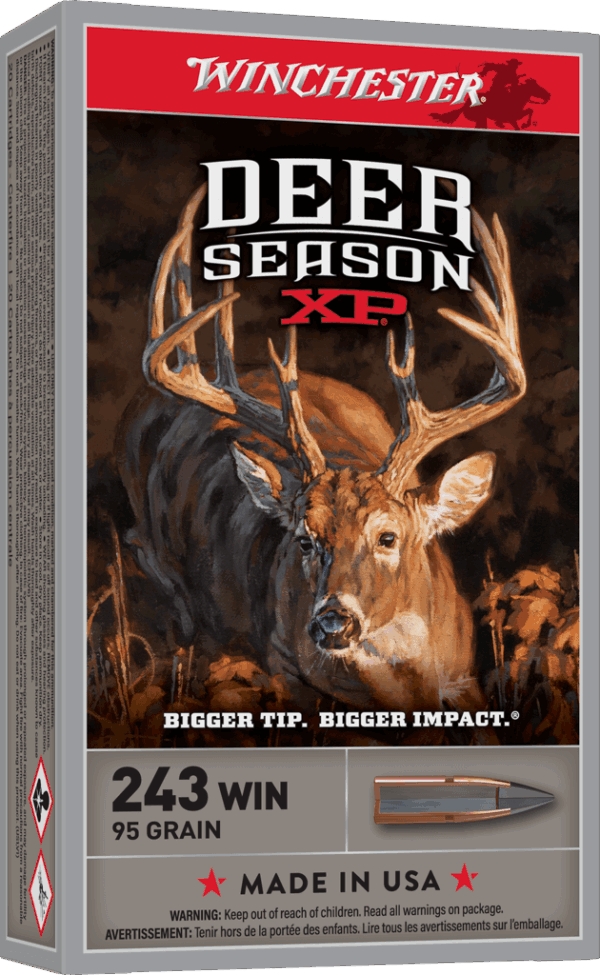 WINCHESTER DEER SEASON XP 243 WIN 95GR 20RD BX 200RD CASE
