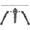 UTG BIPOD RECON FLEX M-LOK - MATTE BLK CENTER H 8.0"-11.8" - Image 2