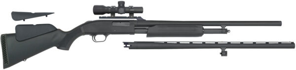 Mossberg 54047 500 Field/Deer Pump 20 Gauge 5+1 3" 26" Vent Rib/24" Slugster Barrels, Matte Blued Metal Finish, Synthetic Dual Comb Stock, Includes Accu-Set Chokes & Dead Ringer 2.5x20mm Scope