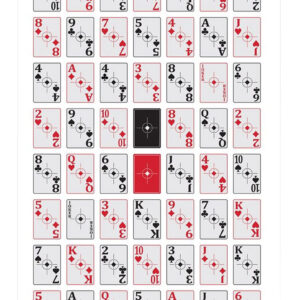 Birchwood Casey 37028 EZE-Scorer  Playing Cards Paper Hanging 23" x 35" Black/Red 100 Per Pkg