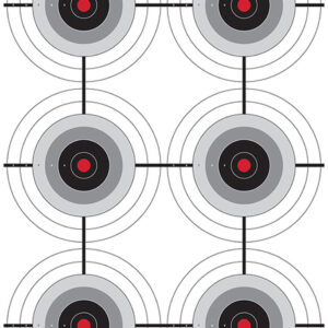 Birchwood Casey 37038 EZE-Scorer  6-Bullseye Paper Target 23" x 35" 100 Per Pack