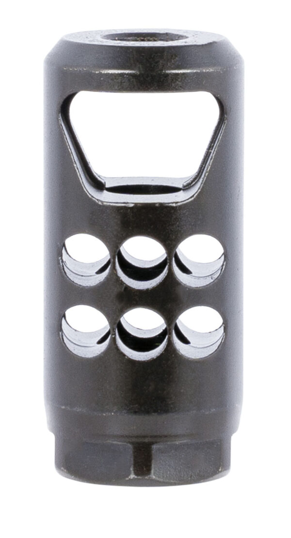 Ruger 90698 Hybrid Muzzle Brake  35 Caliber Black Matte Steel with 1/2"-28 tpi Threads, 2.20" OAL & 1" Diameter