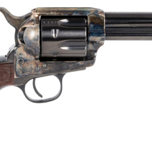 Taylors & Company 550812 Smoke Wagon  45 Colt (LC) Caliber with 4.75" Blued Finish Barrel, 6rd Capacity Blued Finish Cylinder, Color Case Hardened Finish Steel Frame & Checkered Walnut Grip