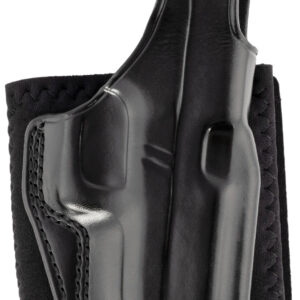 Galco AG834B Ankle Glove  Size Fits Ankles up to 13" Black Leather Hook & Loop Compatible w/Glock 48/Glock 48 MOS Right Hand