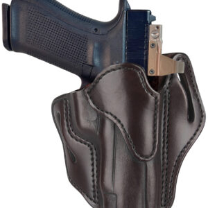 1791 Gunleather ORBH23SBRR BH2.3 Optic Ready OWB Size 2.3 Signature Brown Leather Belt Slide Compatible w/Glock 17/20/21/22/31/34/35/40/41/S&W M&P Shield Right Hand