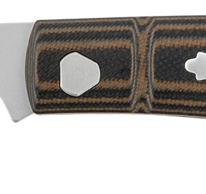 CRKT 7100 Venandi  3.14" Folding Clip Point Plain Bead Blasted 8Cr13MoV SS Blade/Black/Brown G10 Handle