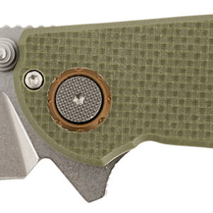 CRKT 2471 Butte  3.36" Folding Plain Stonewashed D2 Steel Blade/OD Green G10 Handle Includes Pocket Clip