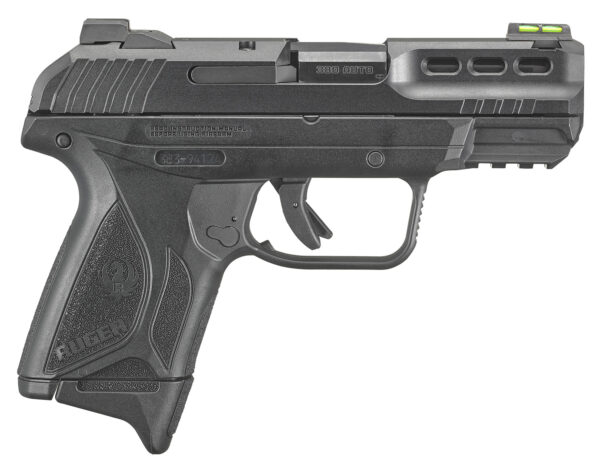 Ruger 3855 Security-380  380 ACP 10+1 3.42" Black Oxide Barrel, Black Serrated Steel Slide, Black Polymer Frame w/Accessory Rail, Black Polymer Grips