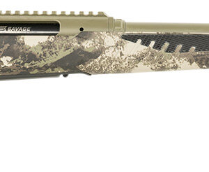 Savage Arms 58023 Impulse Big Game 243 Win 4+1 22" Threaded, Hazel Green Barrel/Rec, Woodland Camo AccuStock with AccuFit, Includes Detachable Box Mag