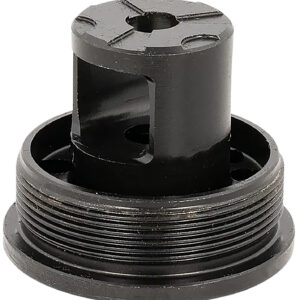 ADVANCED ARMAMENT COMPANY 65011 Flange Indexing Direct-Thread Adapter  5/8"-24 tpi, Muzzle Brake Design, 1-3/8"-24 tpi Socket