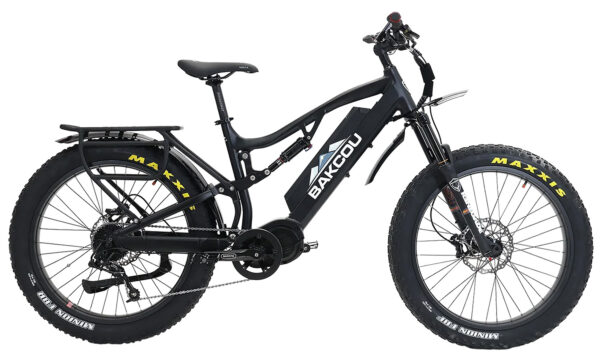 Bakcou E-bikes BS19BB25 Storm 25 Large Matte Black 19" w/Stand Over Height of 30.50" Frame, Sram 9sp, 40t Front & Sram 11-34t Rear Cassette Bafang M620 Ultra Motor