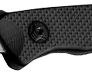 Hogue 35836 Expel  2.50" Folding Scalpel Plain Satin High Carbon Steel Blade, Black Textured G10 Scales/SS Handle