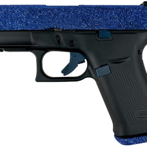 Glock PAX435204NNVY G43X  Sub-Compact Frame 9mm Luger 10+1 3.41" Black GMB Barrel, Navy Blue Glitter Serrated Steel Slide, Black Cerakote Polymer Frame w/Beavertail, Black Textured Grip, Ambidextrous